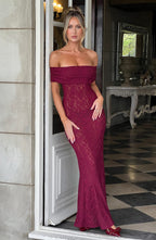 Stephanie Maxi Dress - Burgundy - Napalia