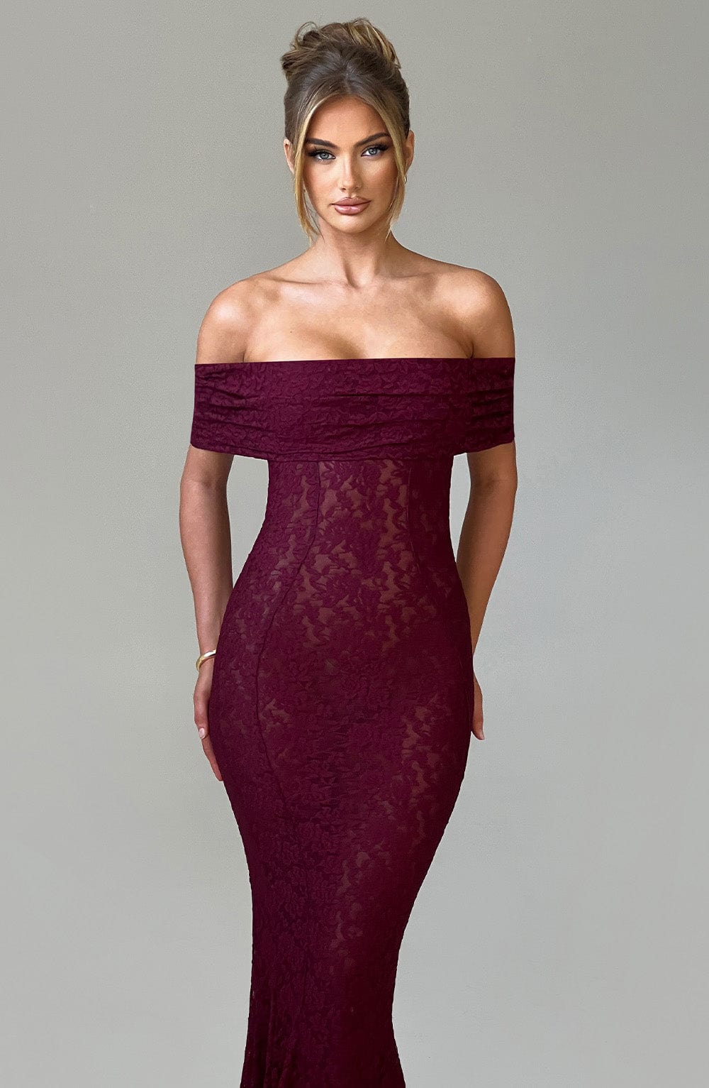 Stephanie Maxi Dress - Burgundy - Napalia
