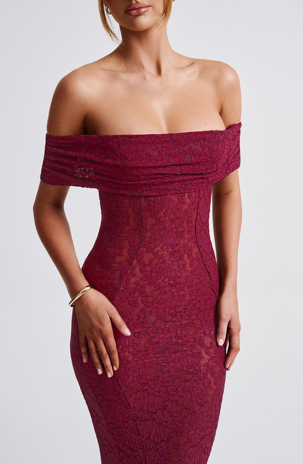 Stephanie Maxi Dress - Burgundy - Napalia