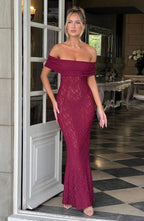 Stephanie Maxi Dress - Burgundy - Napalia