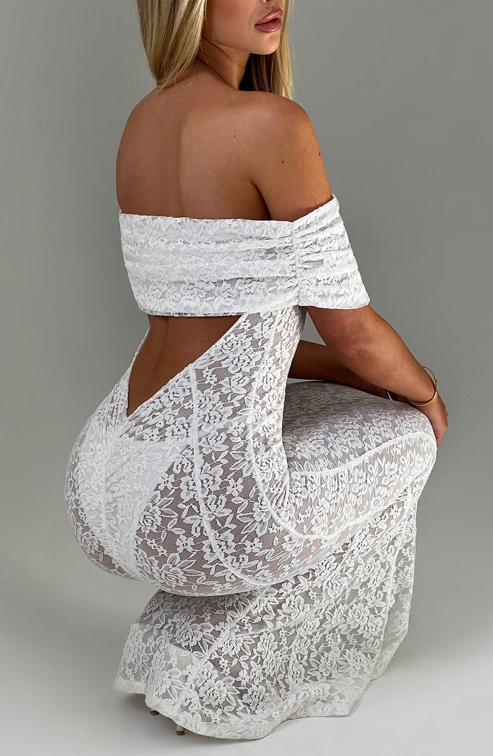 Stephanie Maxi Dress - Ivory - Napalia