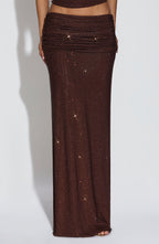 Sterling Maxi Skirt - Plum Brown - Napalia