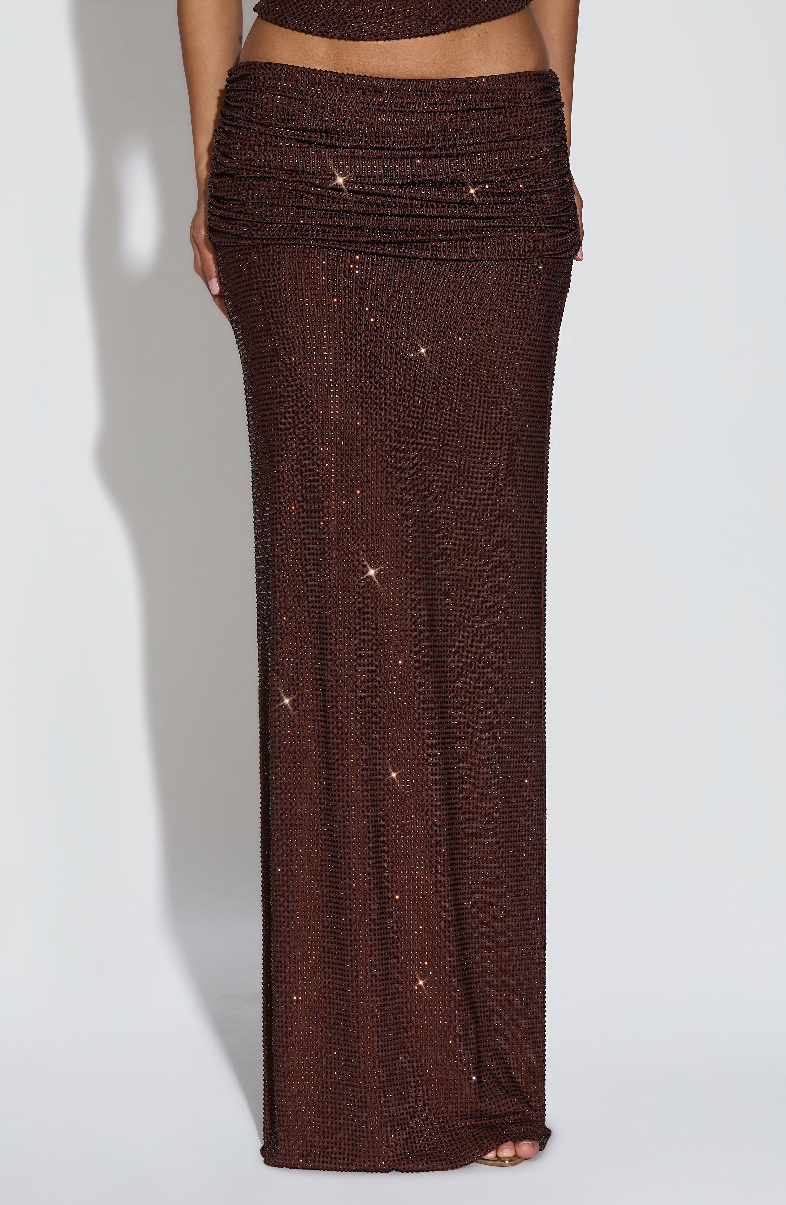 Sterling Maxi Skirt - Plum Brown - Napalia
