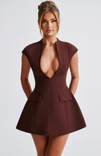 Suri Mini Dress - Brown - Napalia