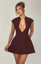 Suri Mini Dress - Brown - Napalia