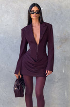 Susie Mini Dress - Plum - Napalia