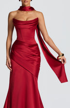 Sybil Scarf - Deep Red - Napalia