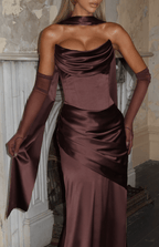 Sybil Scarf - Plum - Brown - Napalia