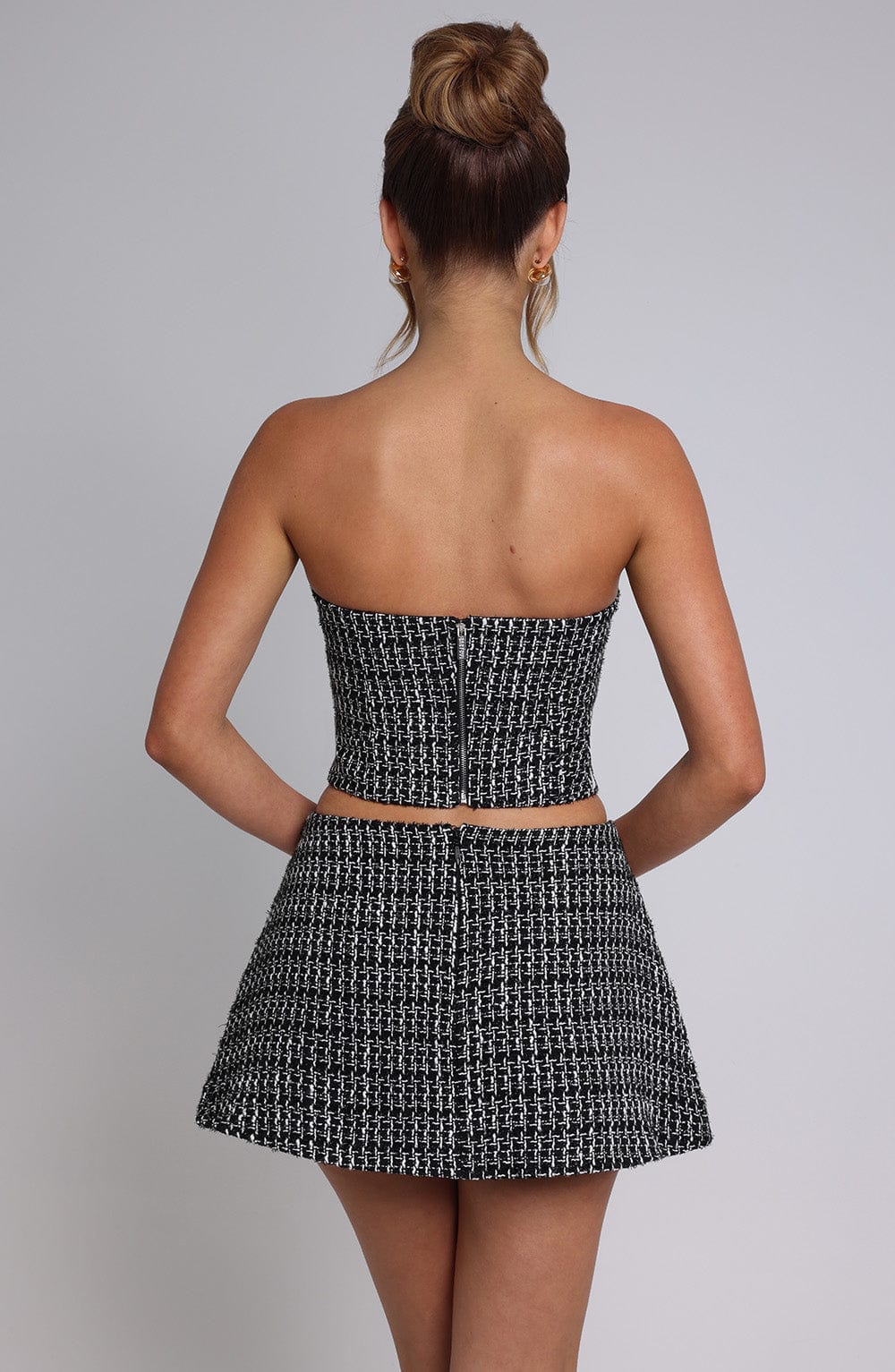 Tabitha Mini Skirt - Black/White - Napalia