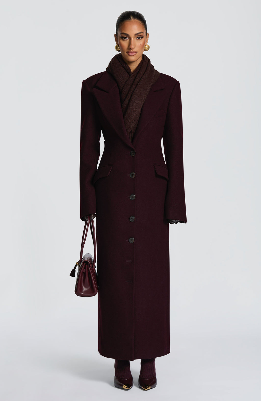 Talin Scarf - Plum Brown - Napalia