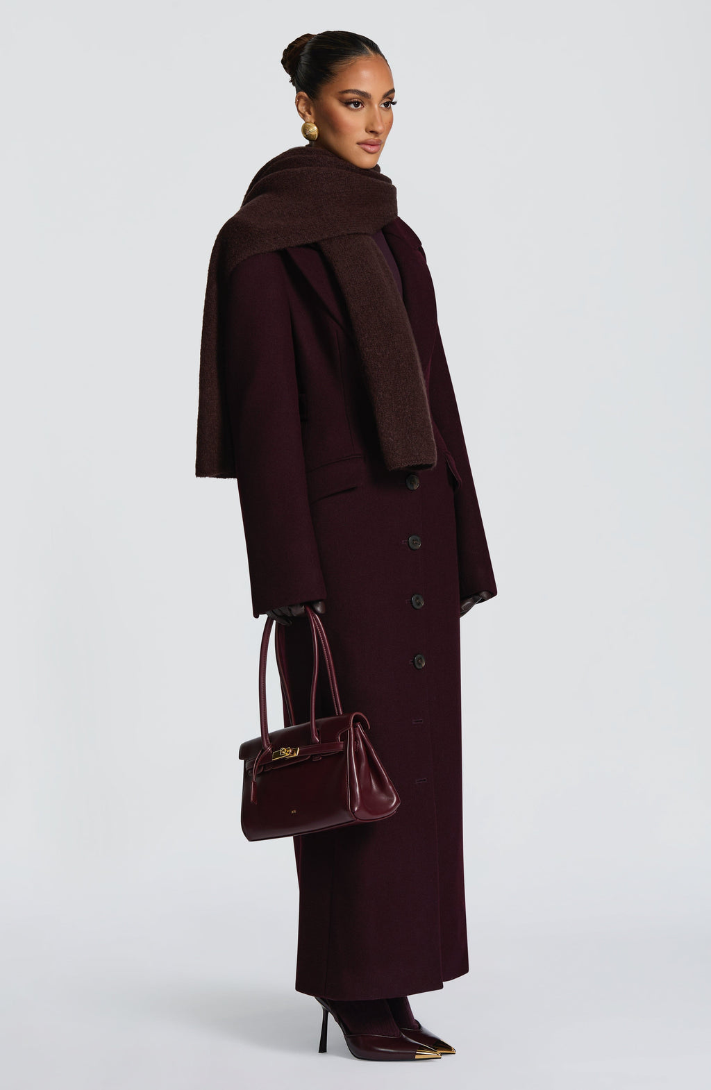 Talin Scarf - Plum Brown - Napalia