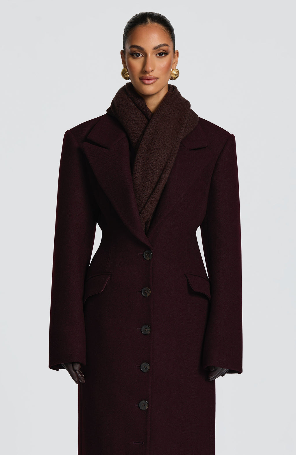 Talin Scarf - Plum Brown - Napalia