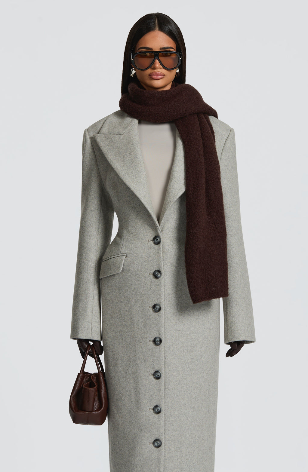 Talin Scarf - Plum Brown - Napalia