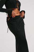 Tana Maxi Skirt - Black - Napalia