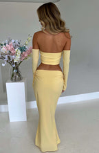 Tana Maxi Skirt - Lemon - Napalia