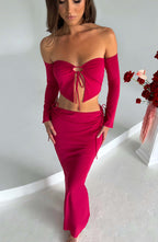 Tana Maxi Skirt - Pink - Napalia