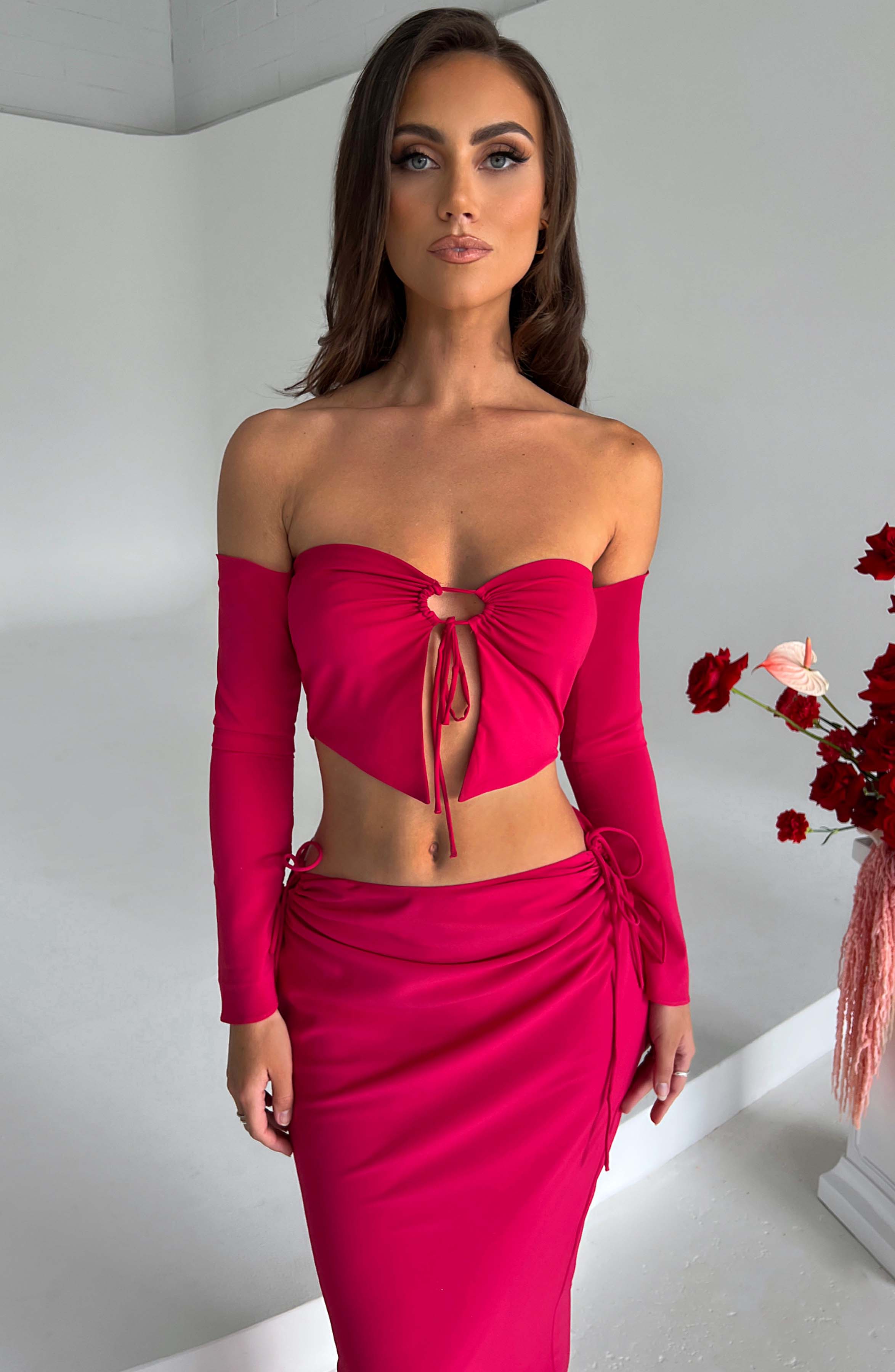 Tana Maxi Skirt - Pink - Napalia