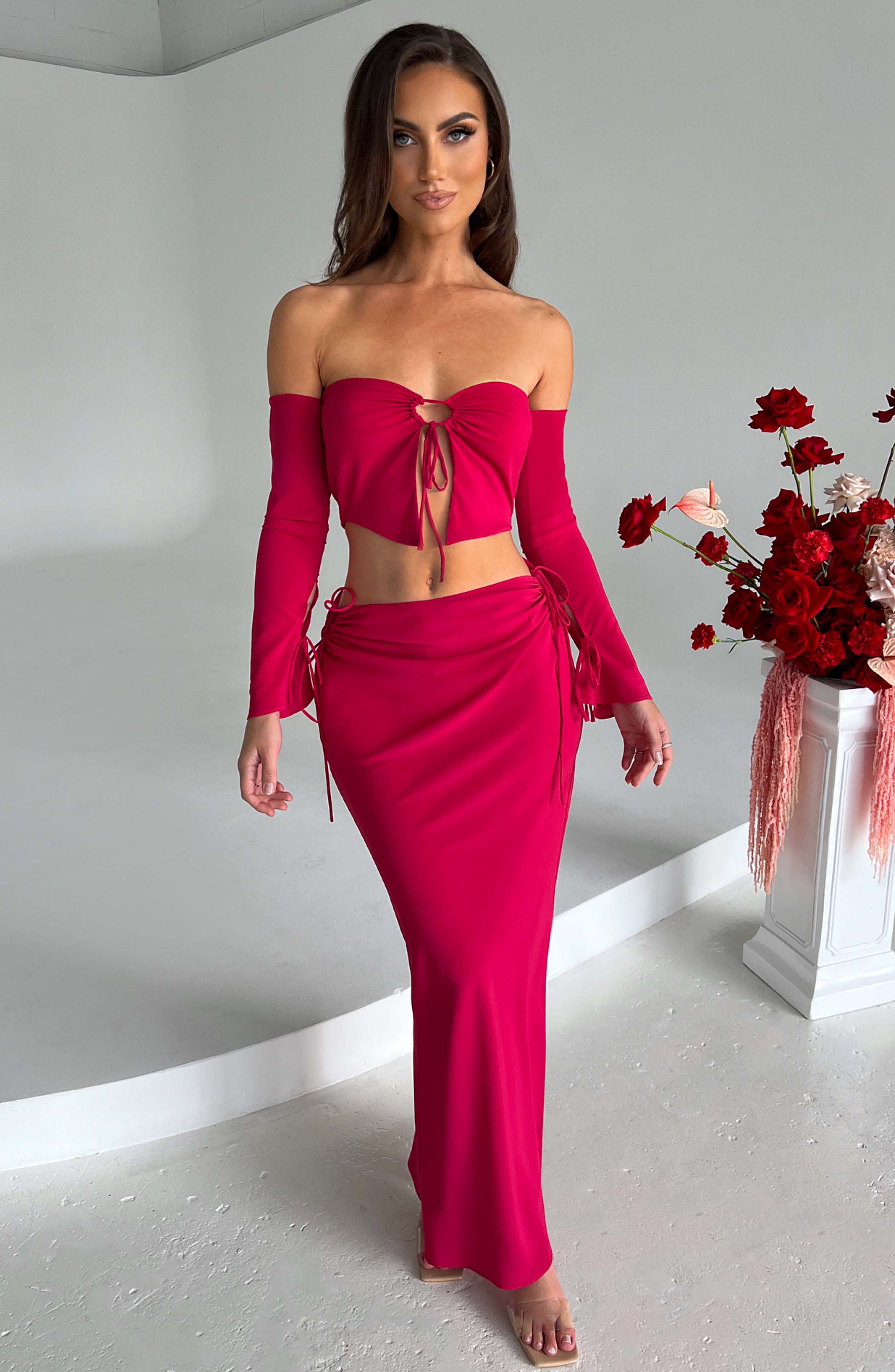 Tana Maxi Skirt - Pink - Napalia
