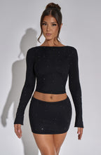 Tani Mini Skirt - Black - Napalia