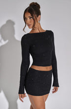 Tani Mini Skirt - Black - Napalia