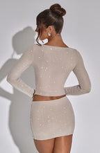 Tani Mini Skirt - Nude - Napalia