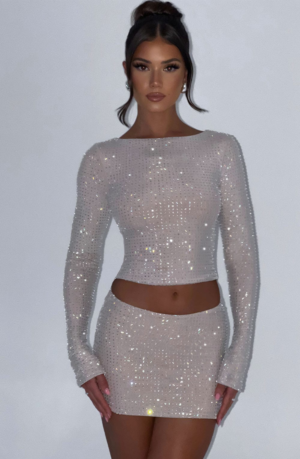 Tani Mini Skirt - Nude - Napalia