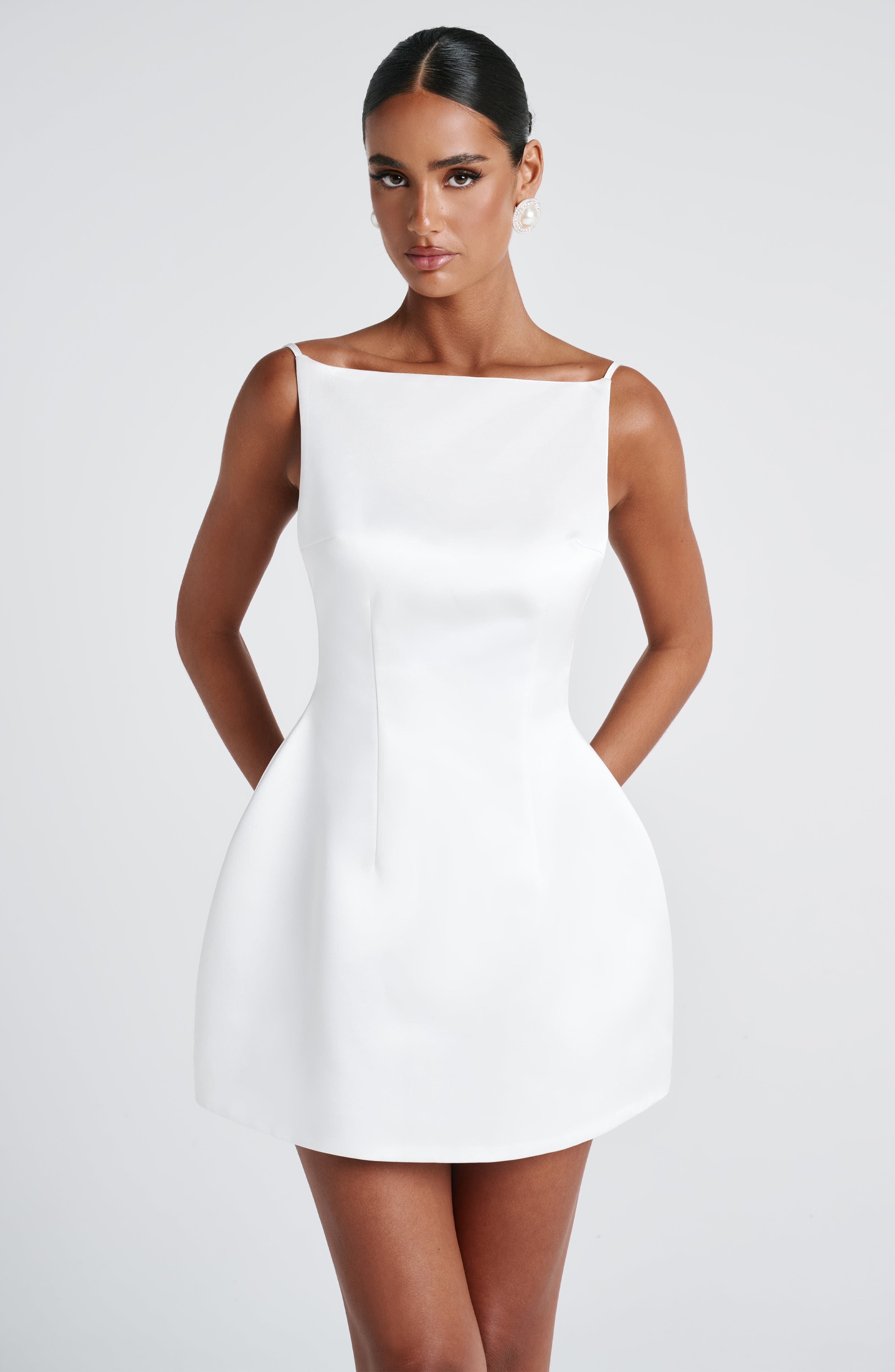 Tate Mini Dress - Ivory - Napalia