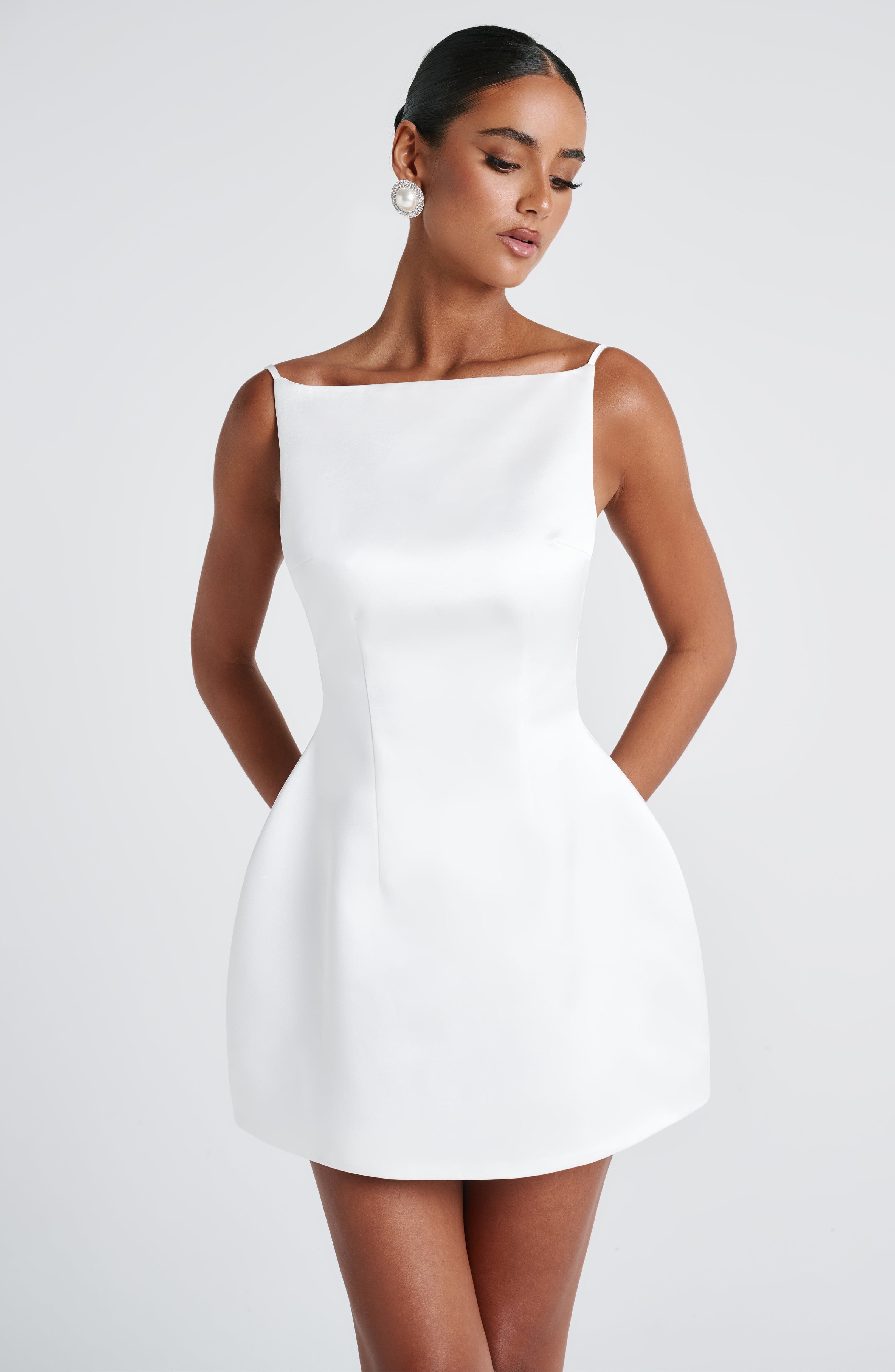 Tate Mini Dress - Ivory - Napalia