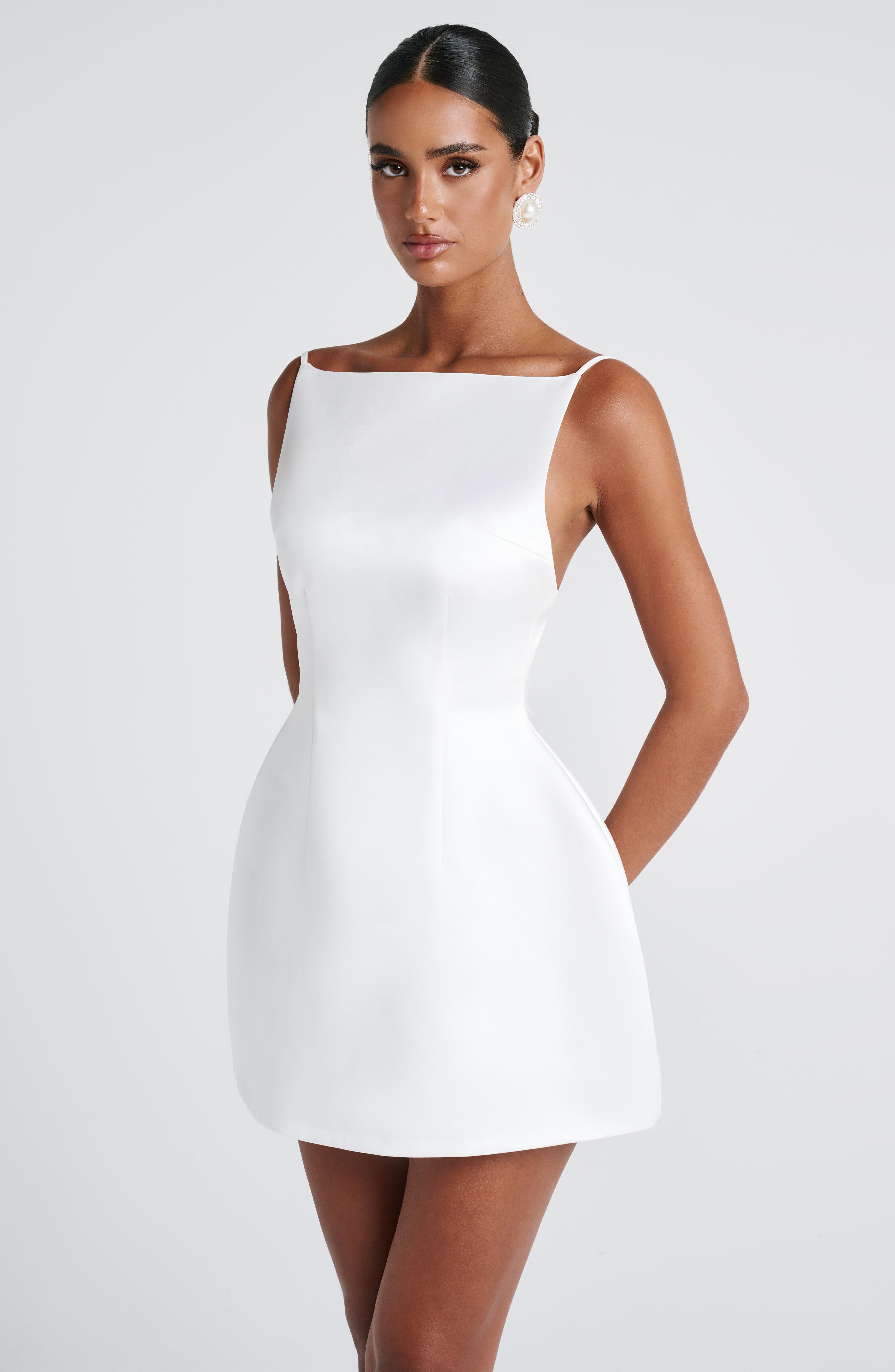 Tate Mini Dress - Ivory - Napalia