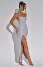 Tatum Maxi Dress - Silver - Napalia