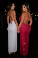 Tatum Maxi Dress - Silver - Napalia