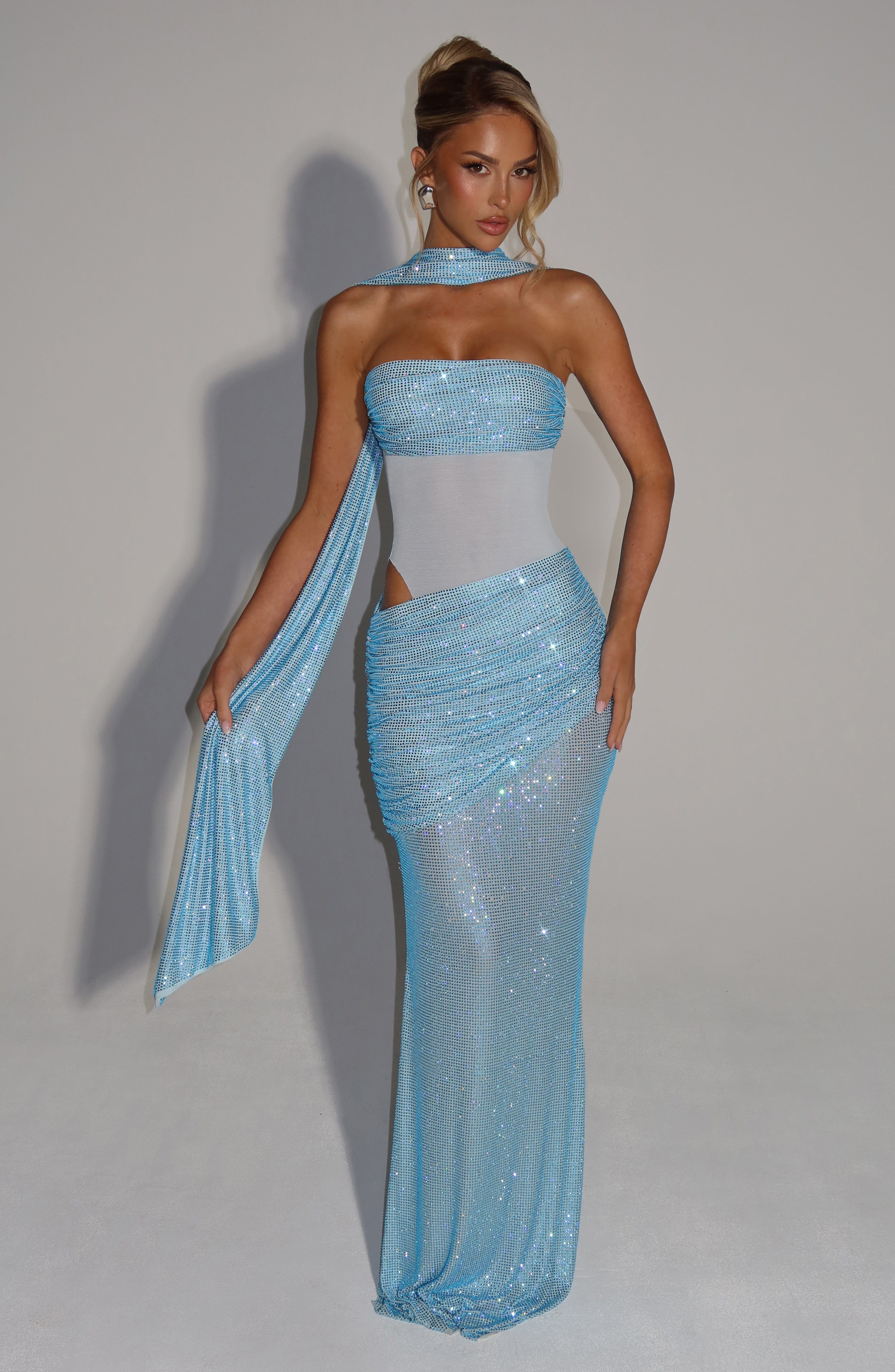 Tavia Scarf - Aqua - Napalia