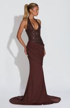 Taylor Gown - Plum Brown - Napalia