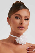 Tilli Floral Neck Tie - Ivory - Napalia