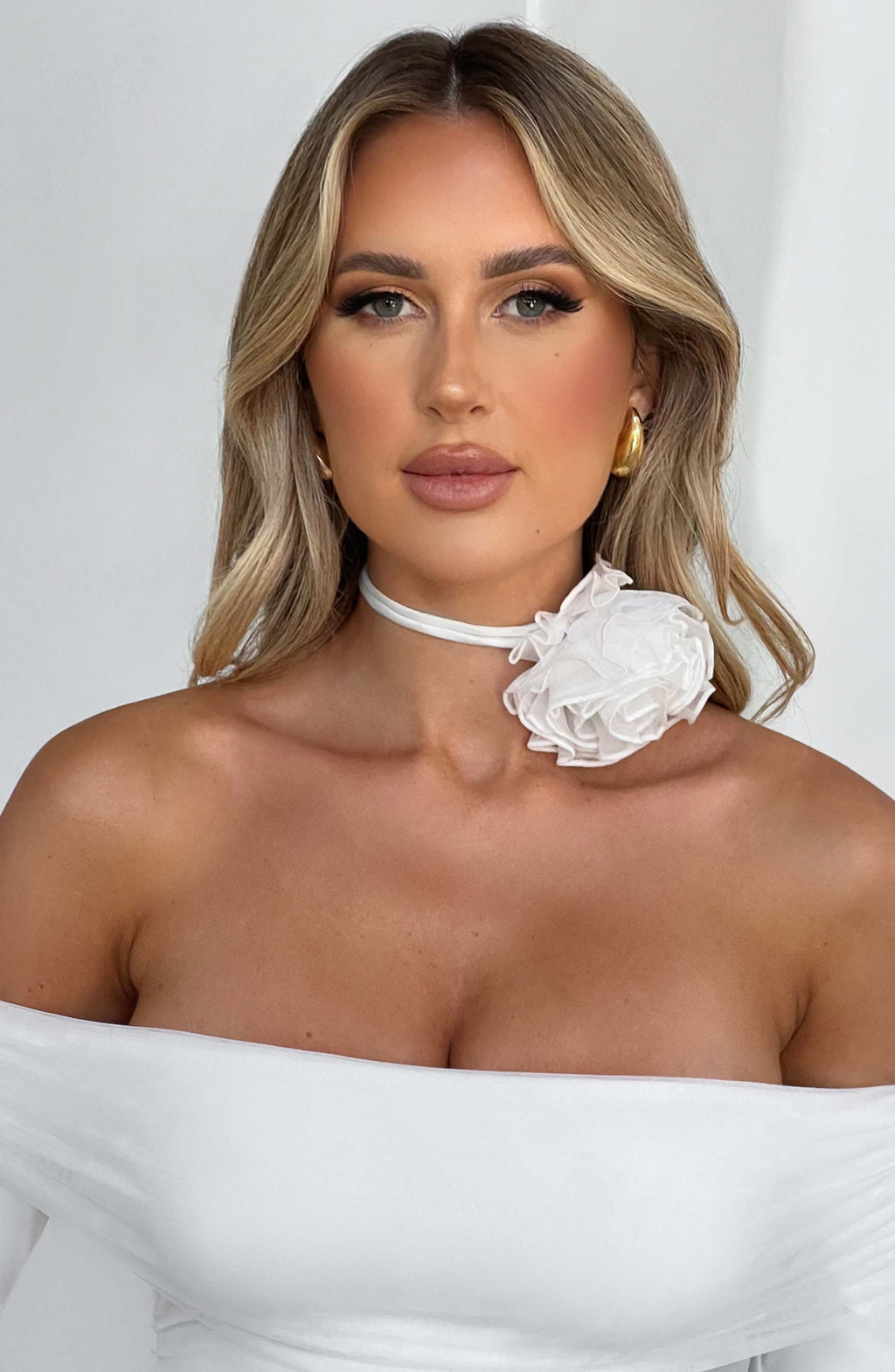 Tilli Floral Neck Tie - Ivory - Napalia