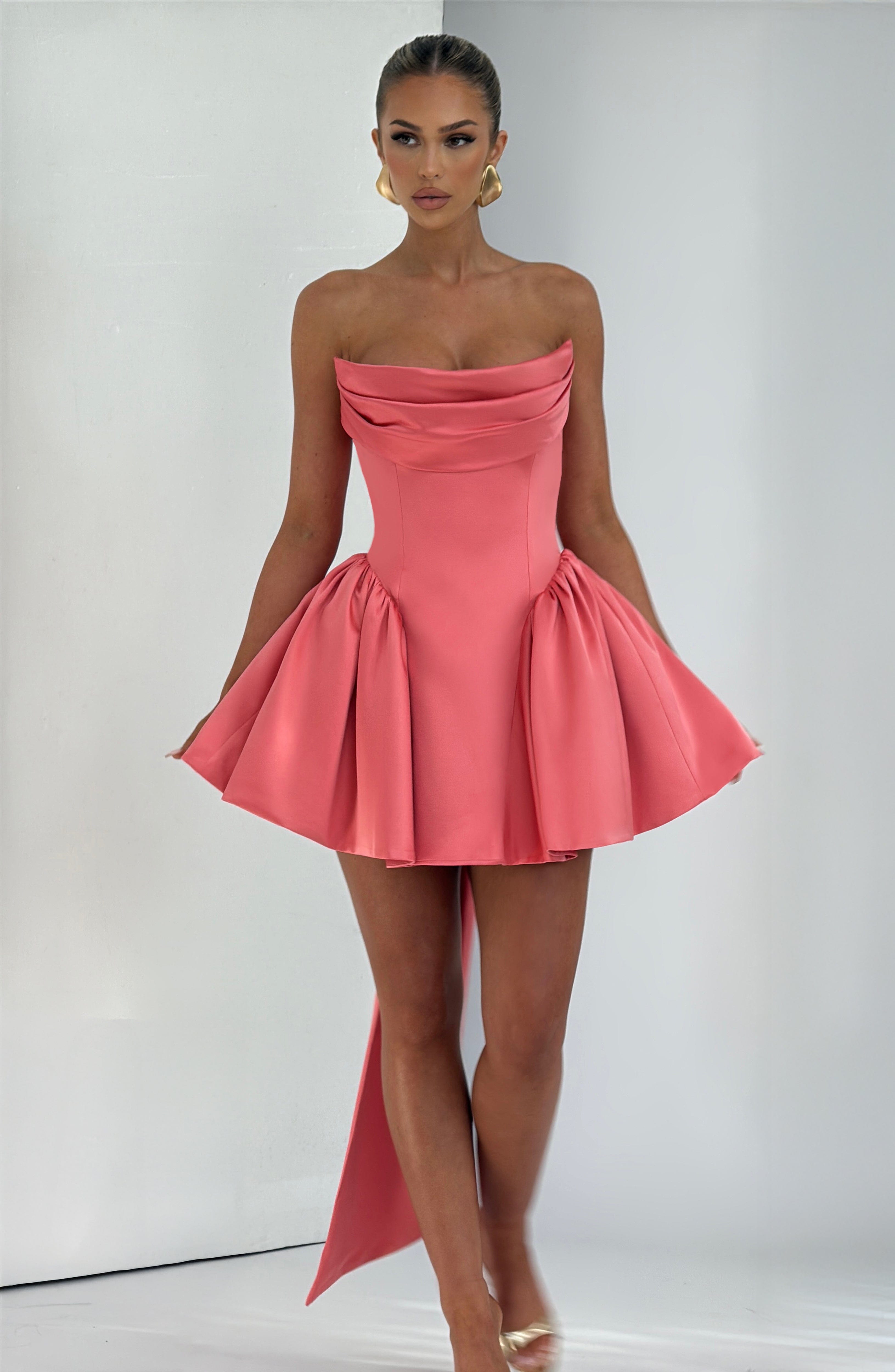 Trinity Mini Dress - Coral Pink - Napalia