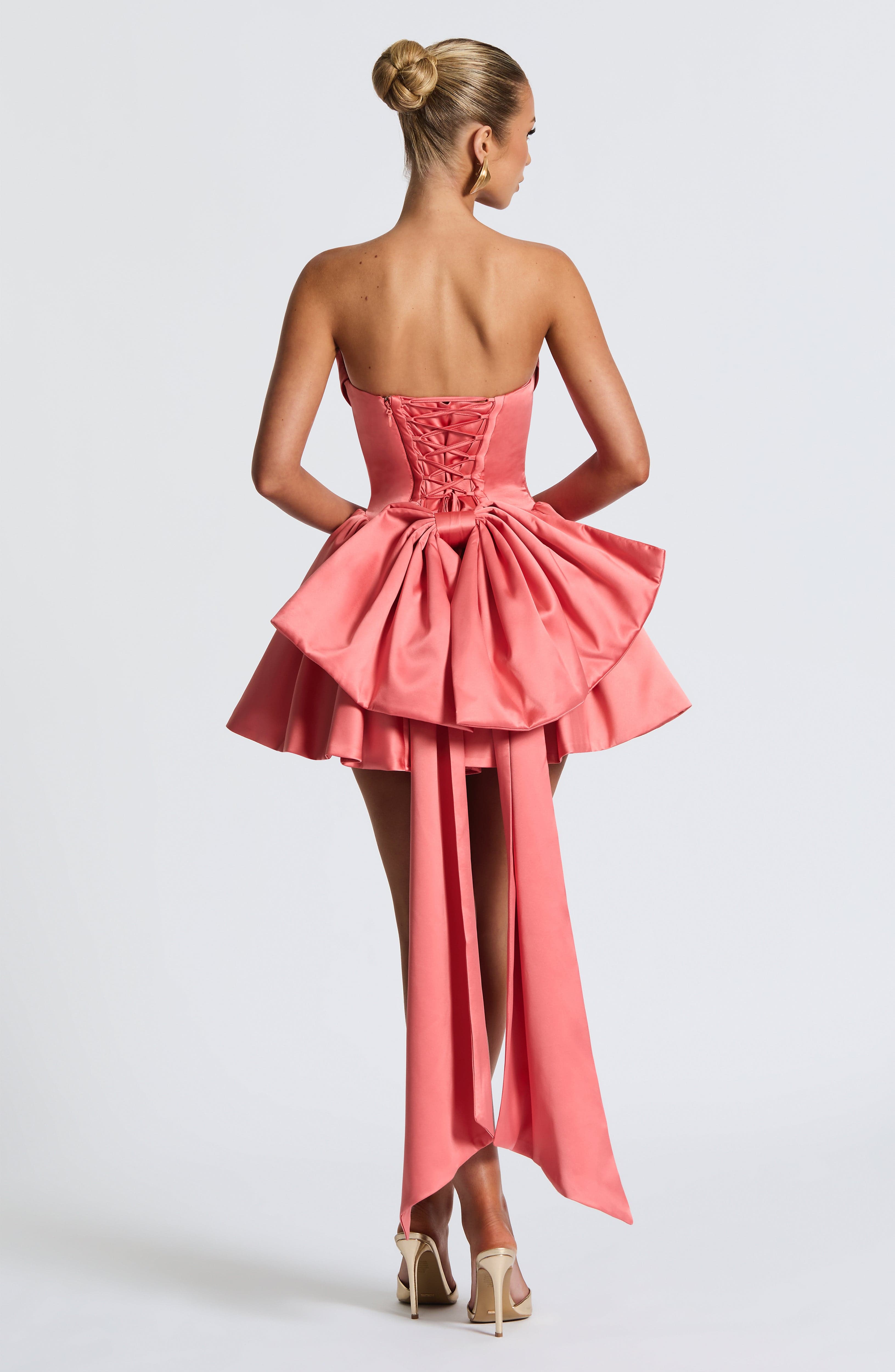 Trinity Mini Dress - Coral Pink - Napalia