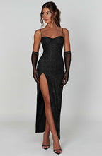 Trixie Maxi Dress - Black Sparkle - Napalia