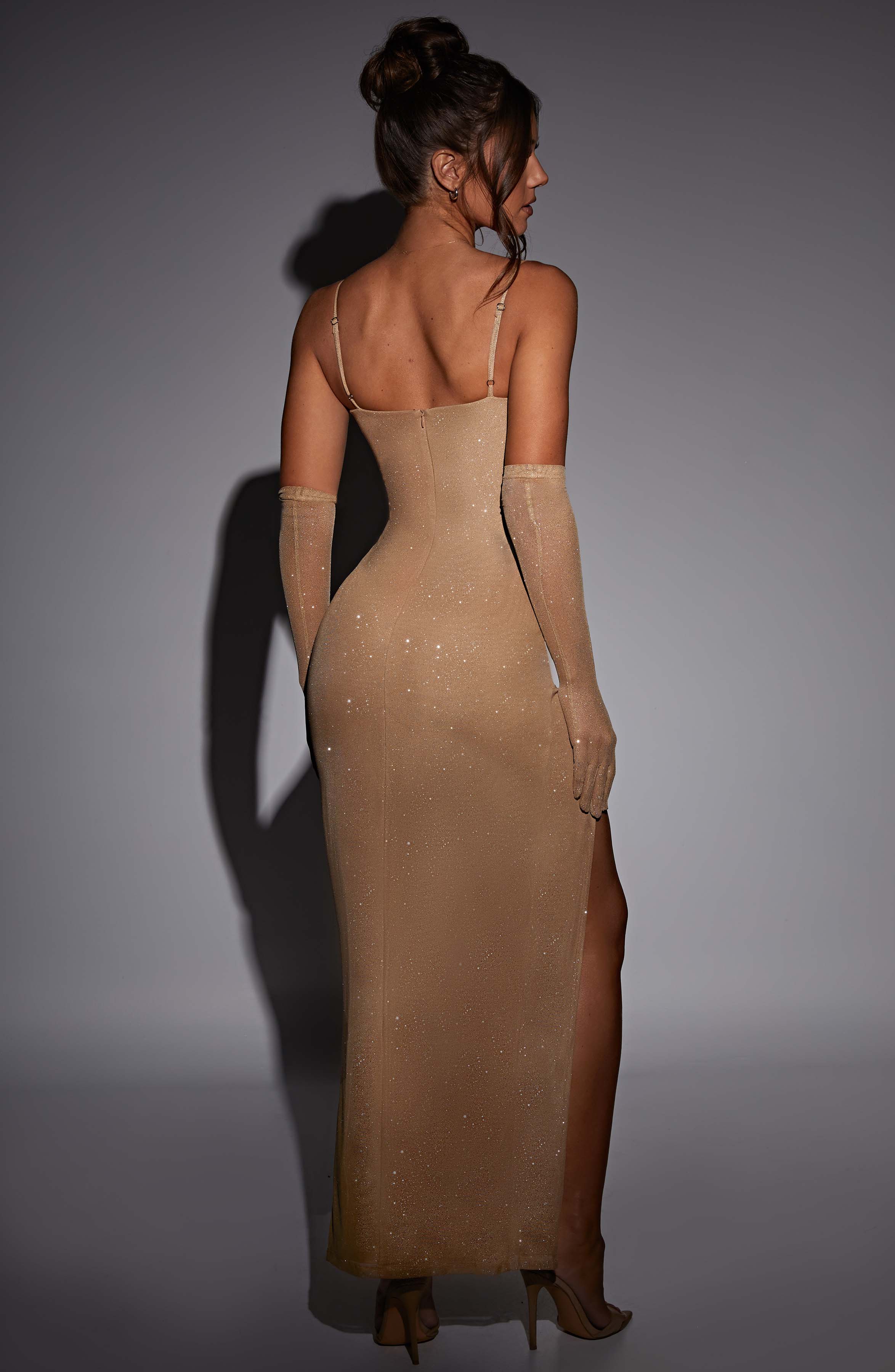 Trixie Maxi Dress - Gold Sparkle - Napalia
