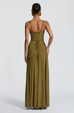 Tullulah Maxi Dress - Deep Olive - Napalia