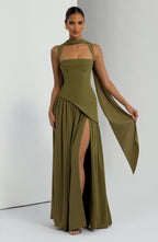 Tullulah Maxi Dress - Deep Olive - Napalia