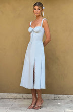 Ulrika Midi Dress - Blue - Napalia