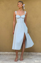 Ulrika Midi Dress - Blue - Napalia