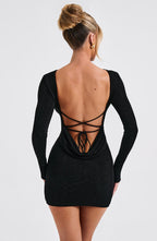 Una Mini Dress - Black - Napalia