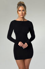 Una Mini Dress - Black - Napalia