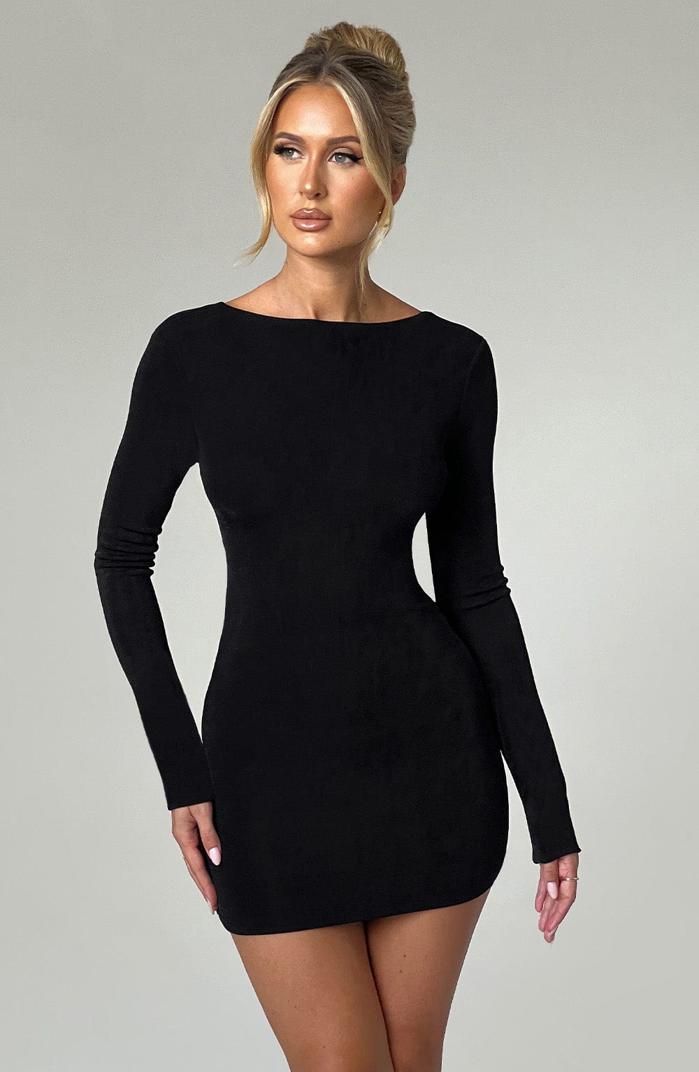 Una Mini Dress - Black - Napalia