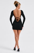 Una Mini Dress - Black - Napalia