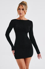Una Mini Dress - Black - Napalia