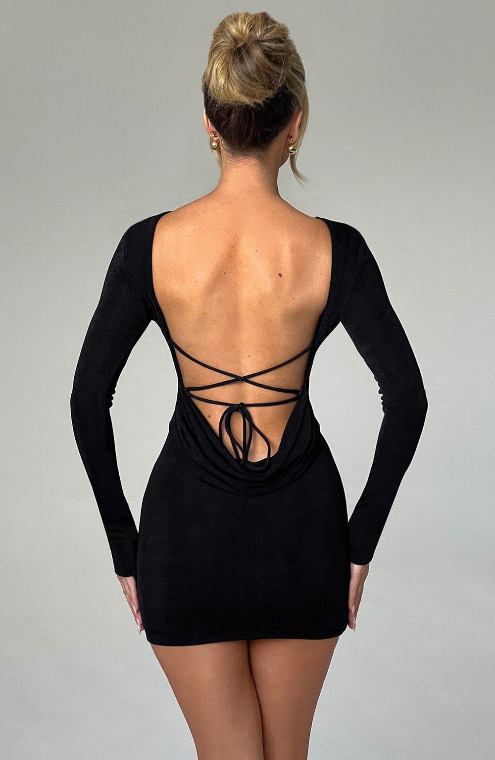 Una Mini Dress - Black - Napalia