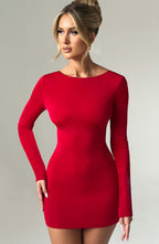Una Mini Dress - Red - Napalia